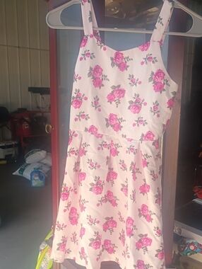 Jenna & Jessie Girls Pink Floral Sundress - Sleeveless Summer Dress